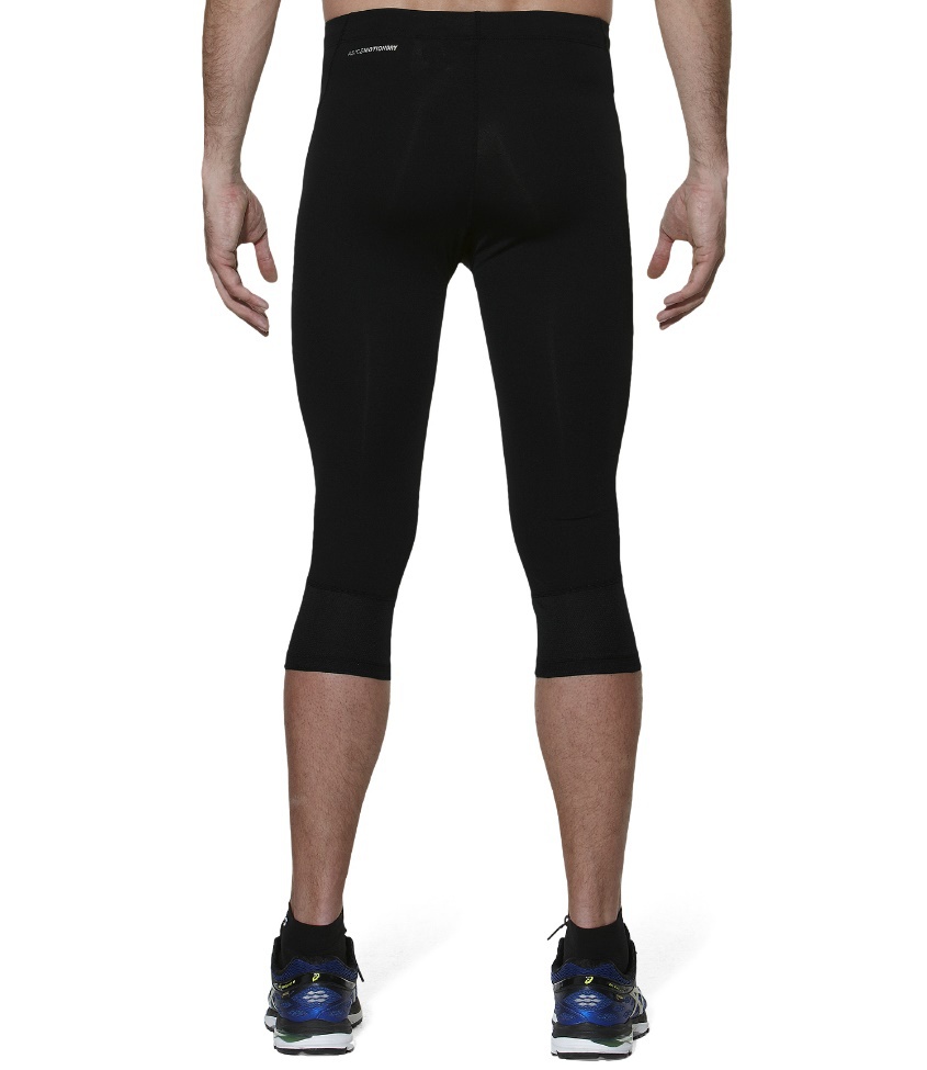 Тайтсы Asics Tiger Knee Tight 3/4 мужские с желтыми полосами - 2