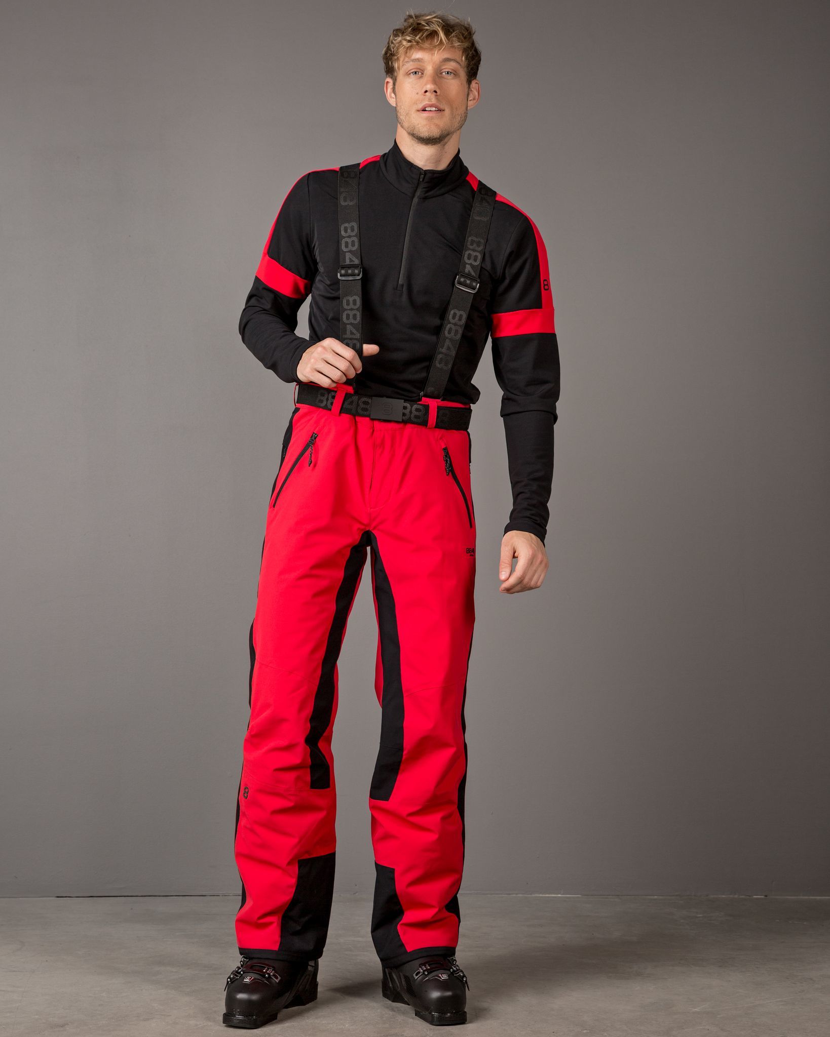 8848 Altitude Aston Rothorn горнолыжный костюм мужской black-red - 5