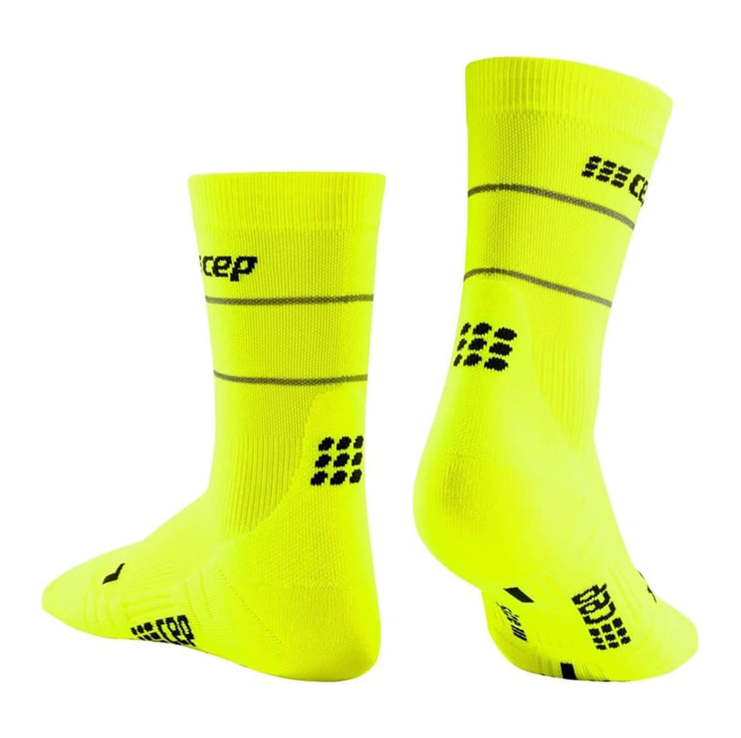 Женские компрессионные носки CEP Reflective желтые - 2