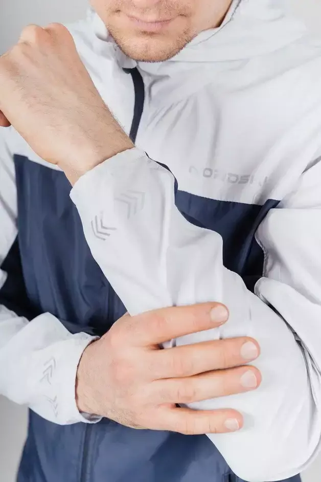 Мужской костюм для бега Nordski Rain Pro gray-navy - 5