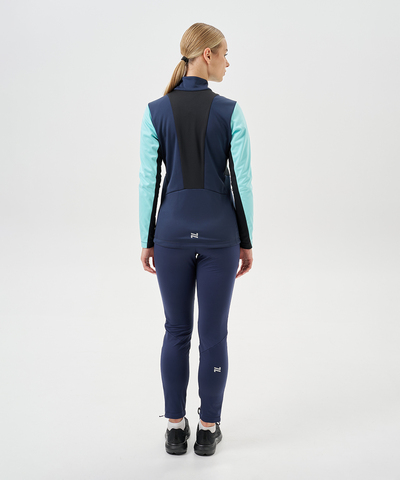 Женский тренировочный лыжный костюм Nordski Advance mint-blueberry