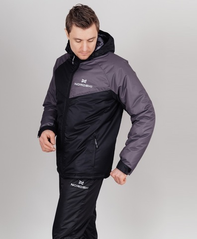 Nordski Premium Sport теплая лыжная куртка мужская grey