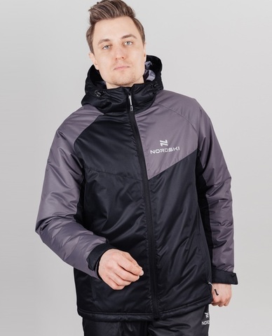Nordski Premium Sport теплая лыжная куртка мужская grey