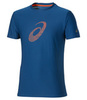 ASICS GRAPHIC SS TOP мужская беговая футболка синяя - 2