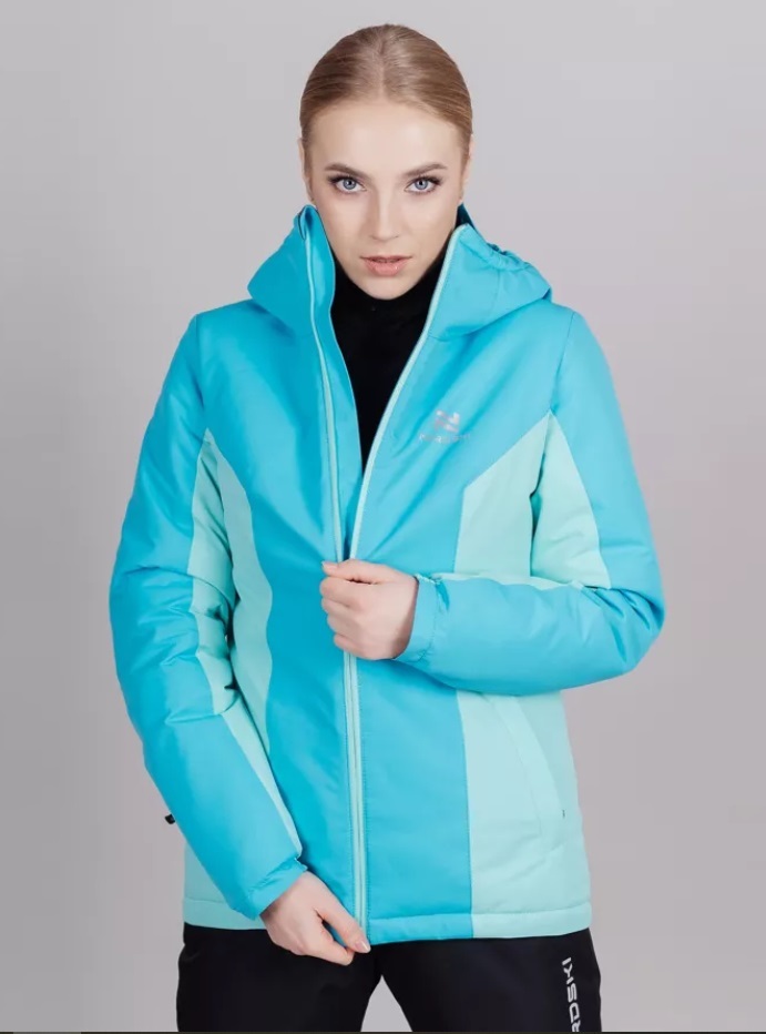 Теплая лыжная куртка женская Nordski Base aquamarine-sky
