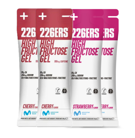 Набор высокоэнергетических гелей с фруктозой 226ERS High Fructose 80 г клубника-вишня