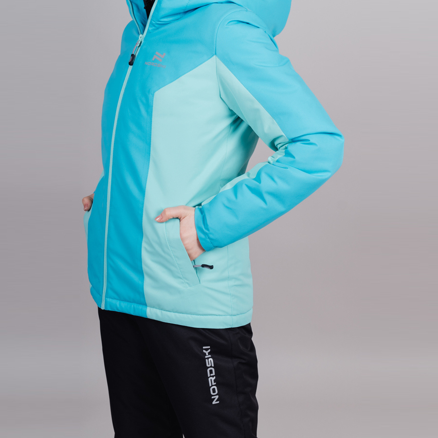Теплая лыжная куртка женская Nordski Base aquamarine-sky - 6