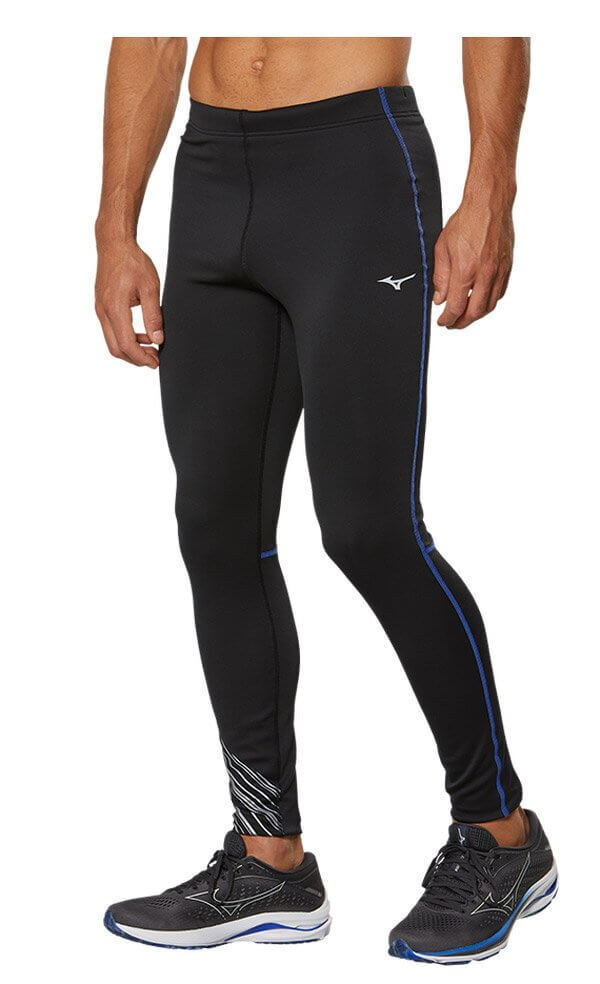 Mizuno Warmalite Tight утепленные беговые тайтсы мужские черные (Распродажа) - 3