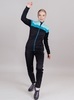 Лыжный костюм женский Nordski Drive black-mint - 2
