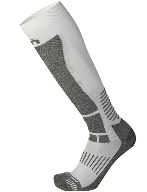 Термоноски гольфы Mico Warm Control белые-серые