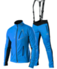 Victory Code Dynamic разминочный лыжный костюм с лямками blue-blue - 1