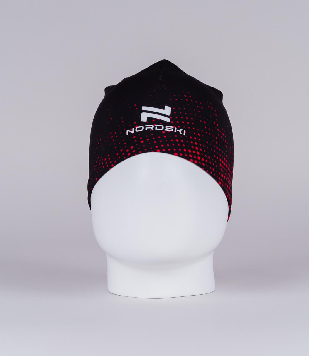 Гоночная шапка подростковая Nordski Jr Pro black-red - 2