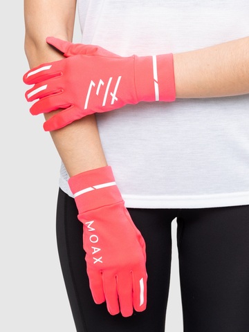 Перчатки для бега Moax Speed Pro ярко-розовые