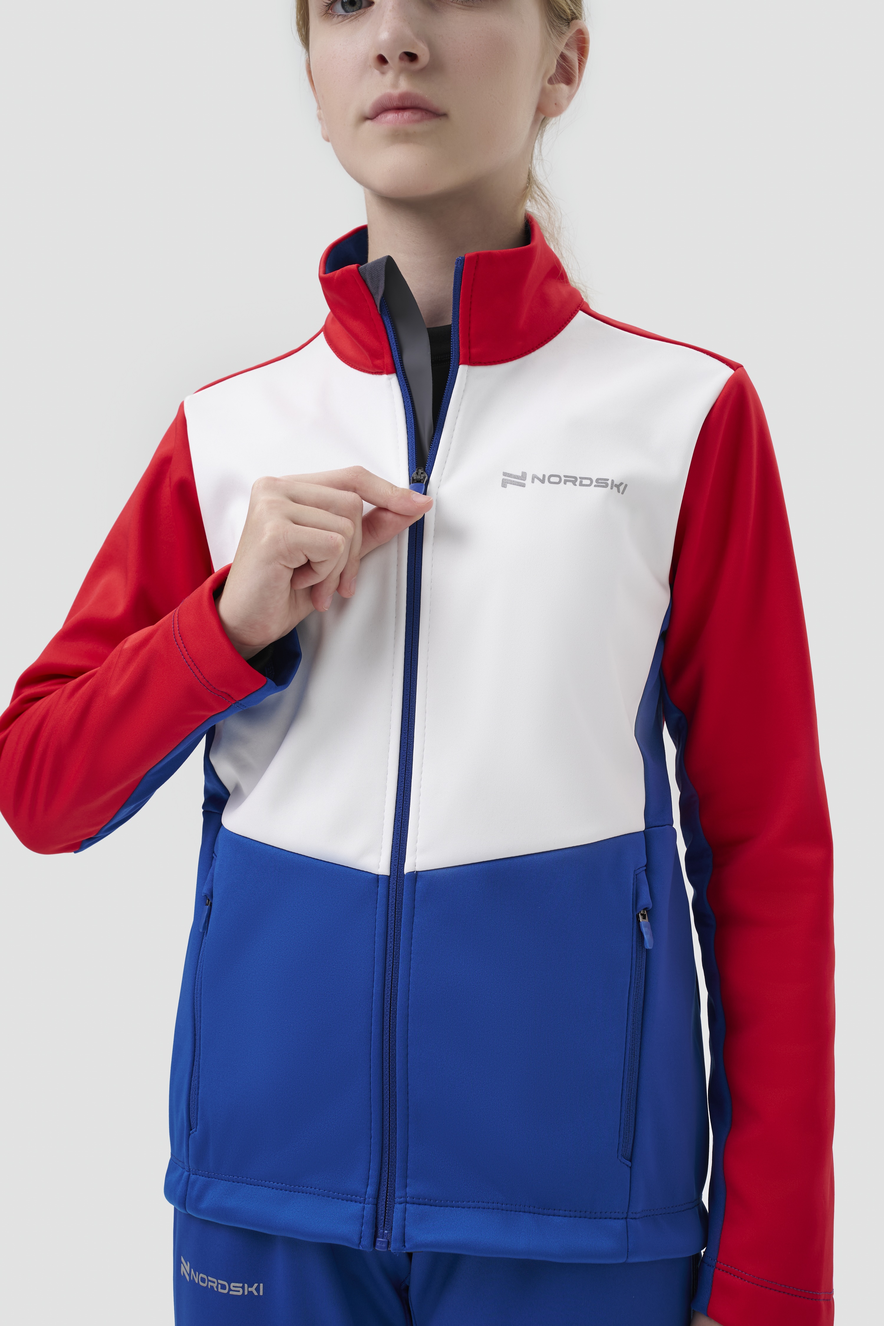 Детский тренировочный лыжный костюм Nordski Jr. Advance patriot - 9