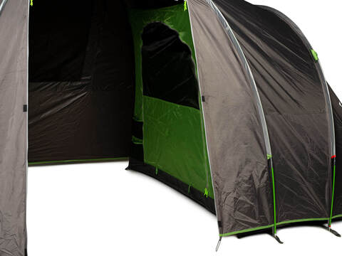High Peak Como 4 кемпинговая палатка четырехместная серая-зеленая