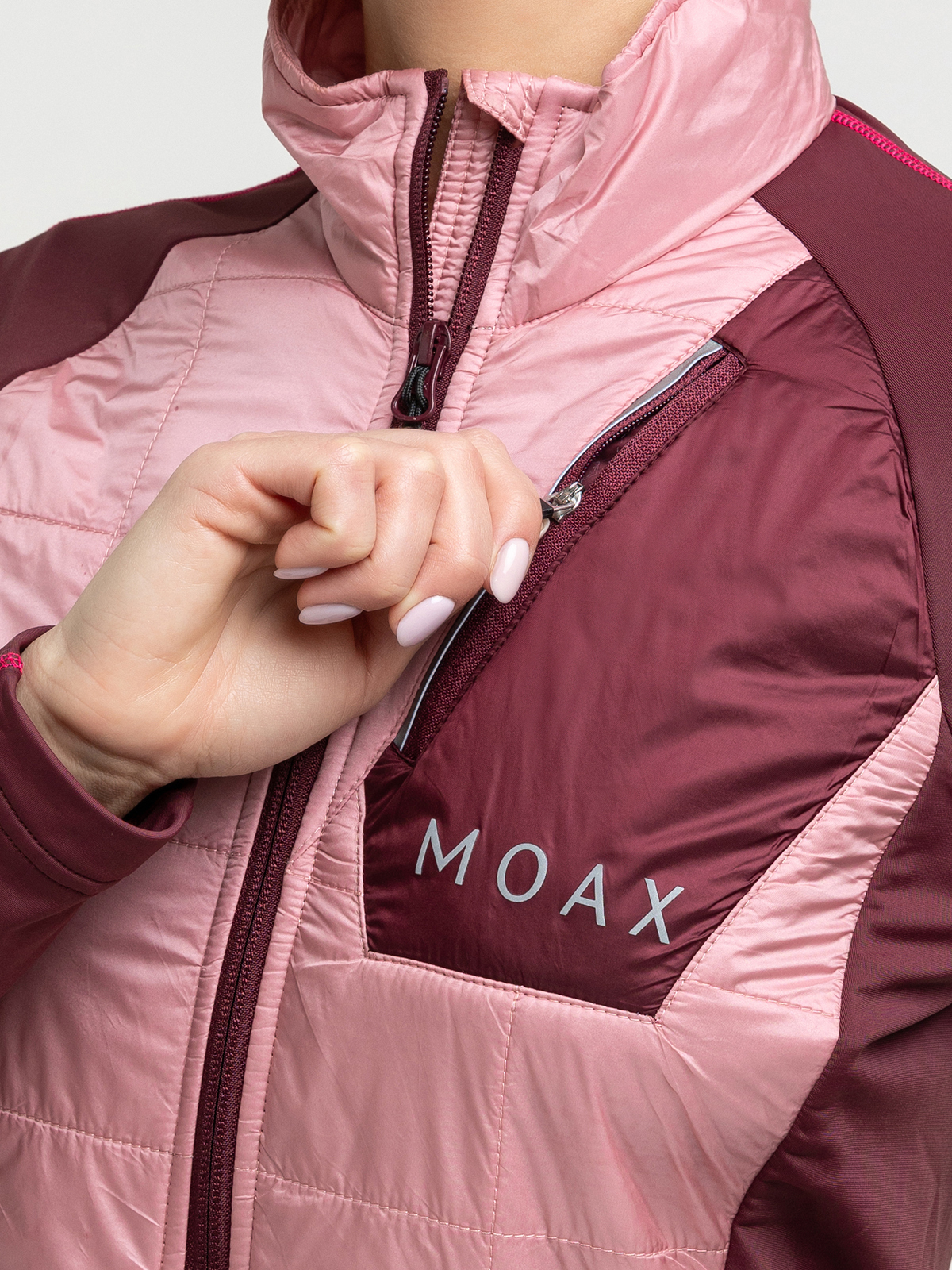 Женская тренировочная беговая куртка Moax Tauri Stretch Fit пурпурно-розовая - 6