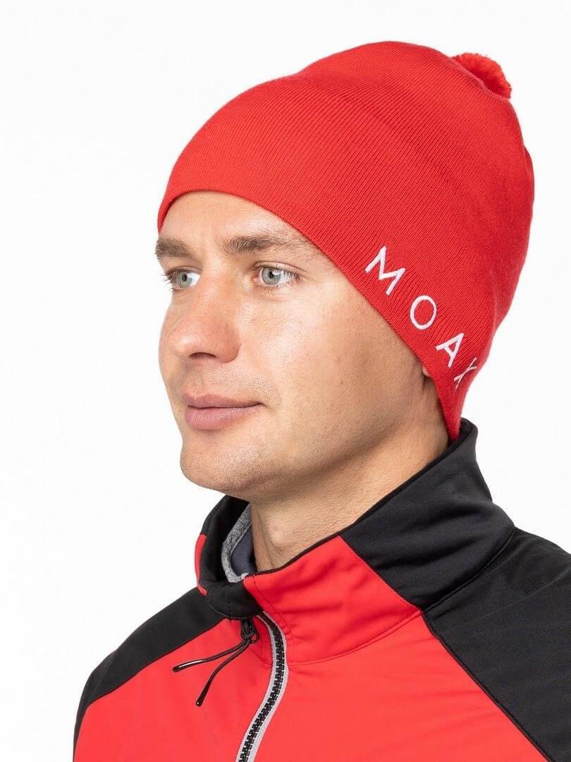 Лыжная шапка с шерстью Moax Tradition Sport красная - 2