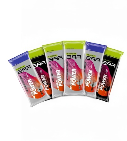 Набор энергетических батончиков PowerUp Muesli Fruit+Nuts яблоко-корица-миндаль-черника