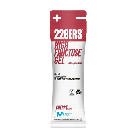 Высокоэнергетический гель с фруктозой и кофеином 226ERS High Fructose 80 г вишня
