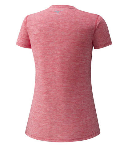 Mizuno Impulse Core Tee беговая футболка женская розовая