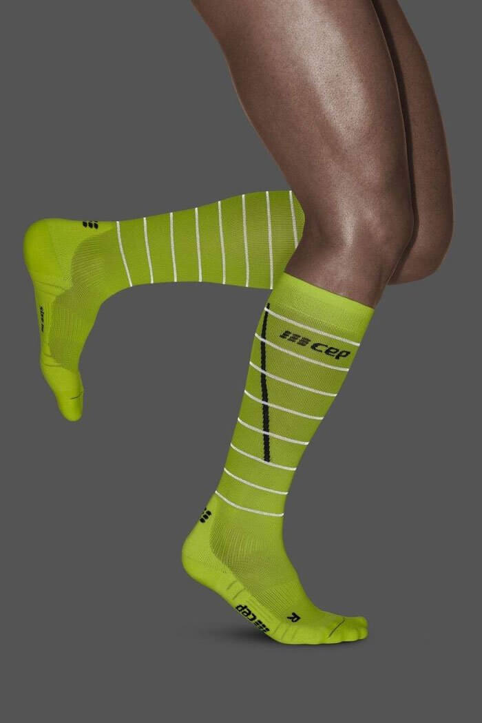 Мужские компрессионные гольфы CEP Reflective желтые - 5