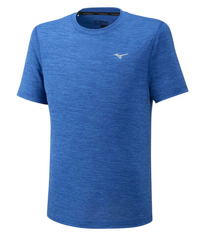 Mizuno Impulse Core Tee беговая футболка мужская blue (Распродажа)