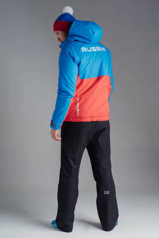 Nordski Montana RUS утепленная куртка мужская синяя-красная
