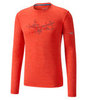 Mizuno Impulse Core Graphic Ls Tee футболка с длинным рукавом мужская красная - 1
