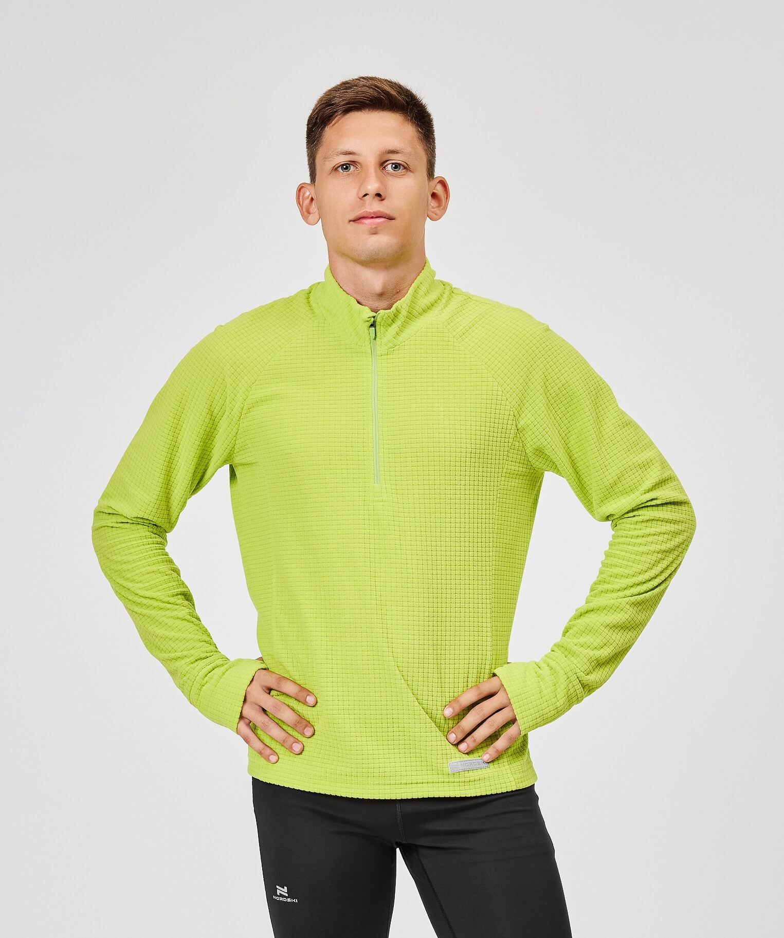 Мужской спортивный лонгслив Nordski Pro Energy lime green