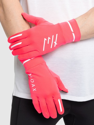 Перчатки для бега Moax Speed Pro ярко-розовые