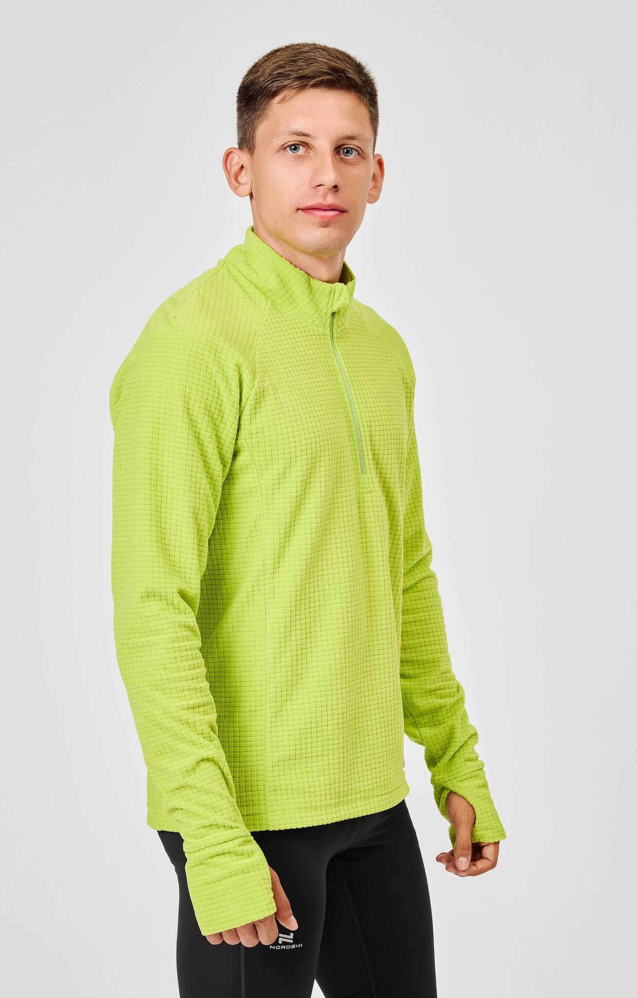 Мужской спортивный лонгслив Nordski Pro Energy lime green - 3
