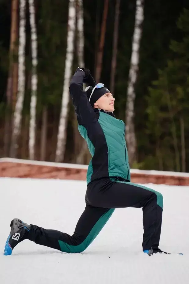 Мужские тренировочные лыжные брюки Nordski Hybrid Warm alpine green-black - 9