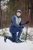 Мужской костюм для бега зимой Nordski Hybrid Hood Pro blue-ice mint - 4
