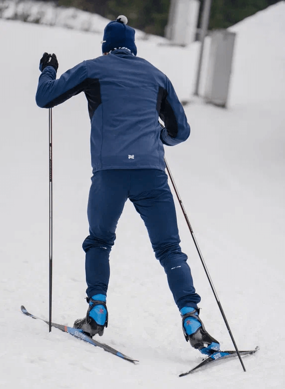 Мужской костюм для бега зимой Nordski Hybrid Hood Pro blue-ice mint - 5