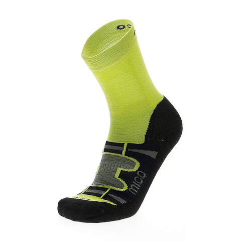 Спортивные носки средней высоты Mico Extra Dry Outlast Hike черные-желтые