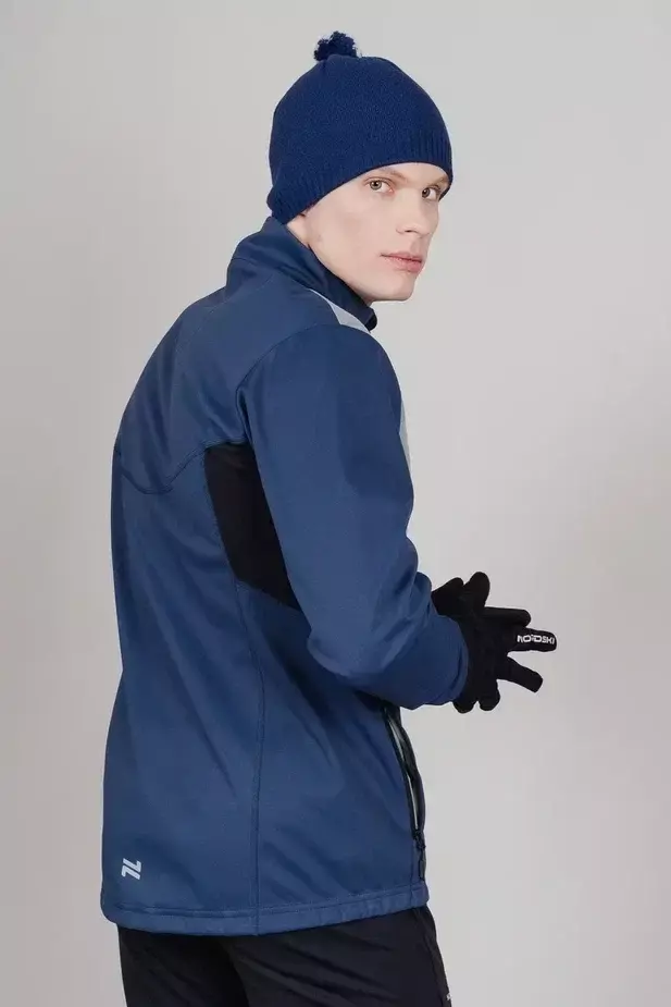 Мужской костюм для бега зимой Nordski Hybrid Hood Pro blue-ice mint - 8