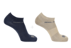 Комплект спортивных носков Salomon Festival 2-Pack синий-бежевый - 1