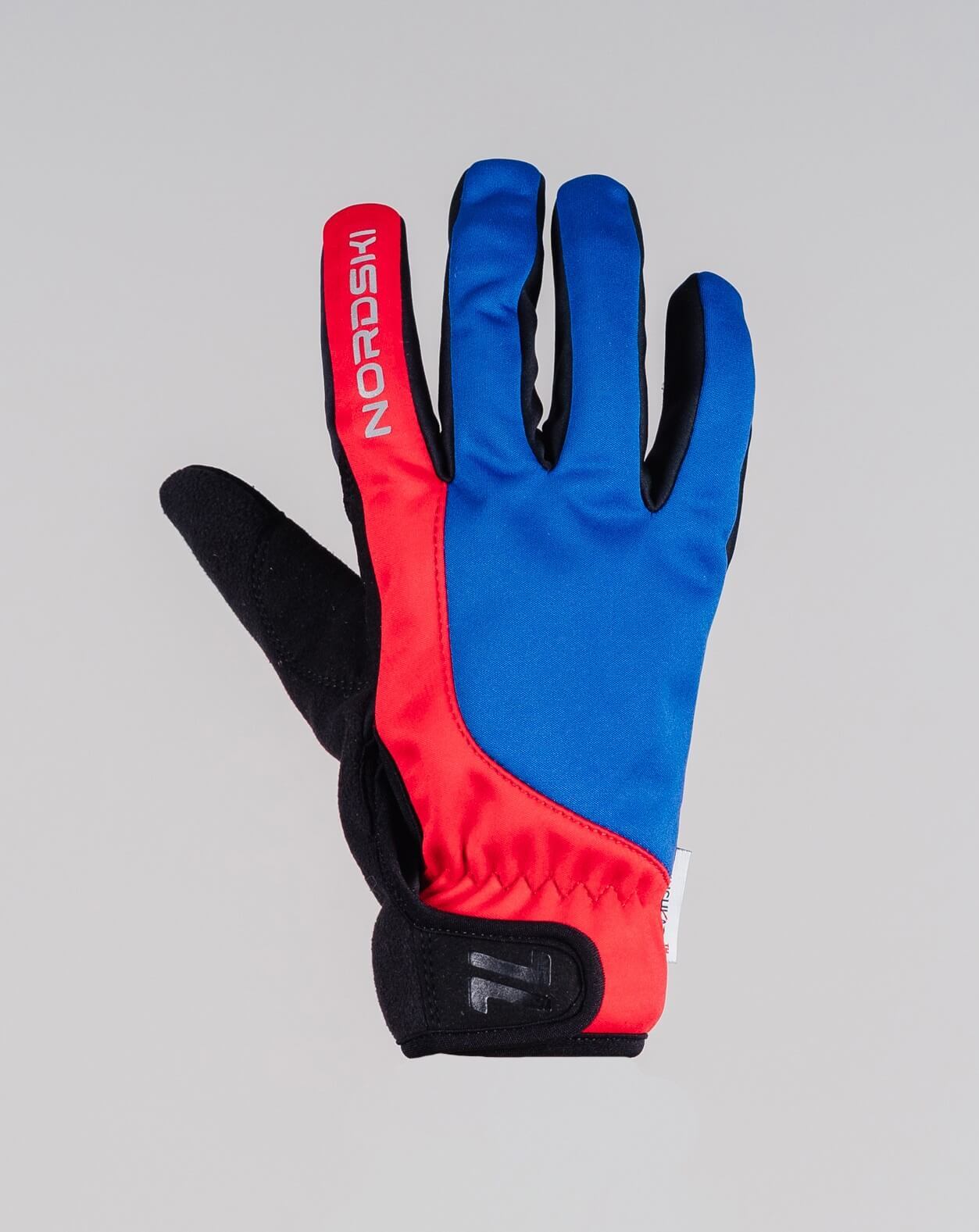 Перчатки гоночные Nordski Racing WS true blue-red