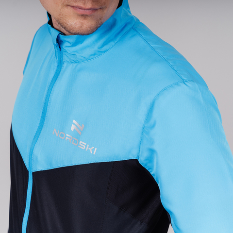 Nordski Sport костюм для бега мужской light blue-black