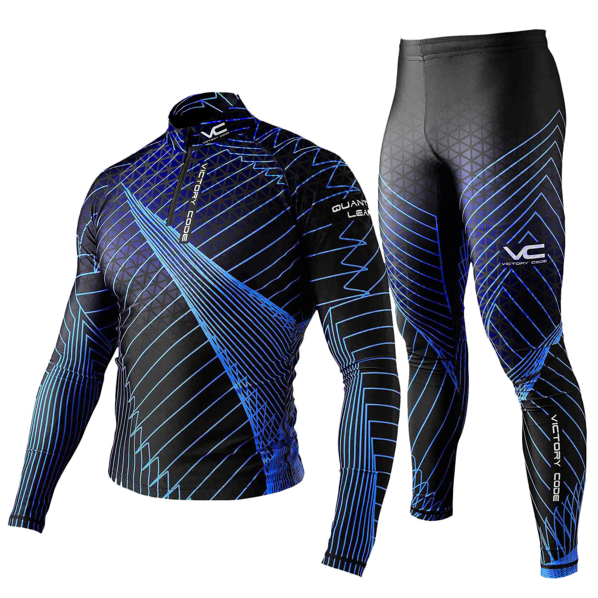 УЦЕНКА-Victory Code Quantum гоночный комбинезон black-blue