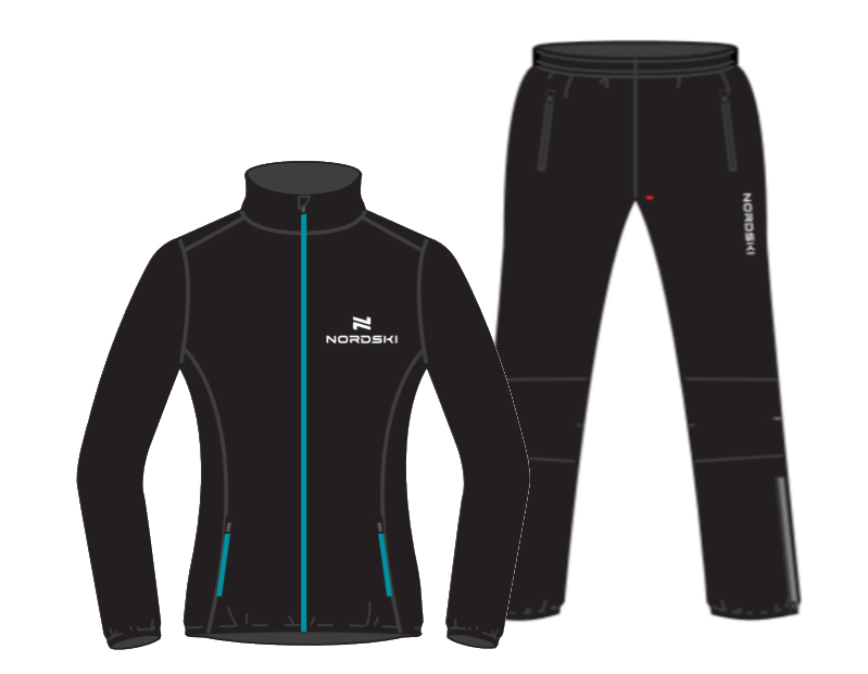 Nordski Motion Premium костюм для бега женский Black