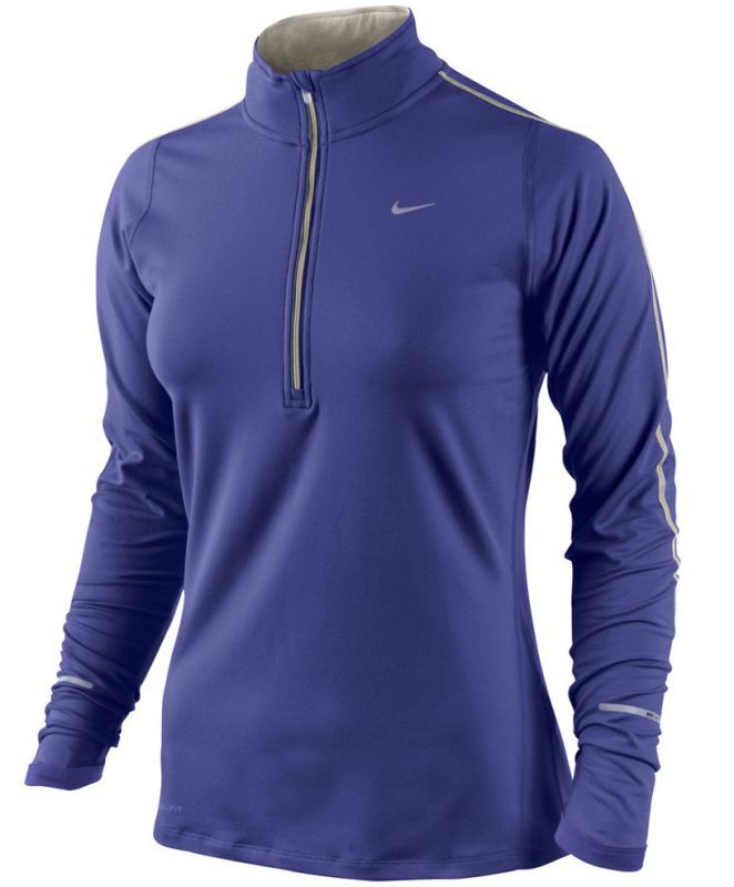 Футболка Nike Element H/Z (W) /Рубашка беговая синяя