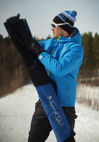 Nordski чехол для лыж 195 см 1 пара черный-синий