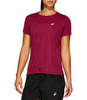 Asics Silver Ss Top футболка для бега женская бордовая - 1