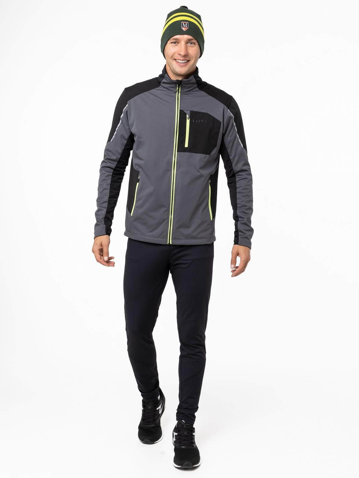 Мужская лыжная куртка Moax Uhta Softshell Light темно-серая - 6
