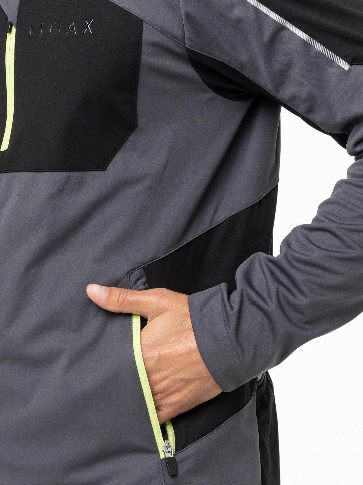 Мужская лыжная куртка Moax Uhta Softshell Light темно-серая - 5