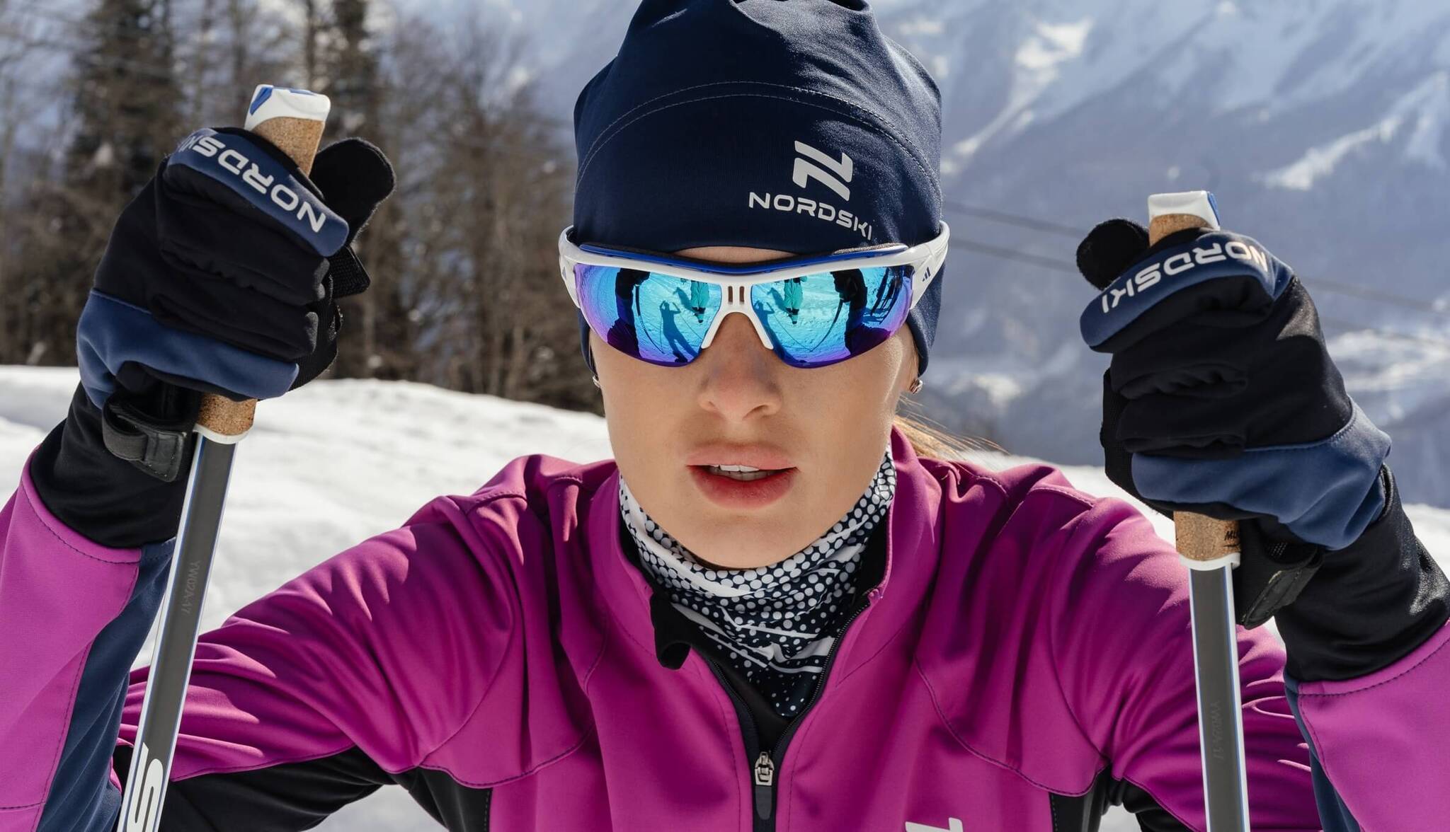 Гоночные профессиональные перчатки Nordski PRO indigo blue - 8