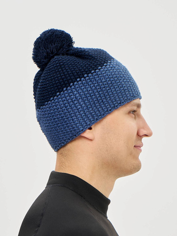 Лыжная шапка c шерстью Nordski Frosty dark jeans-dark blue