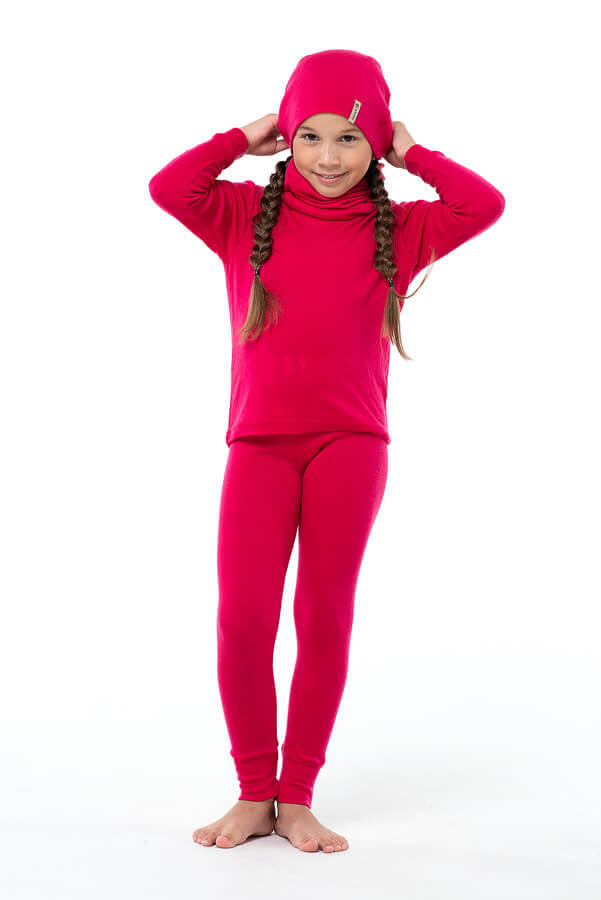 Janus Princess Wool термолеггинсы детские малиновые - 3
