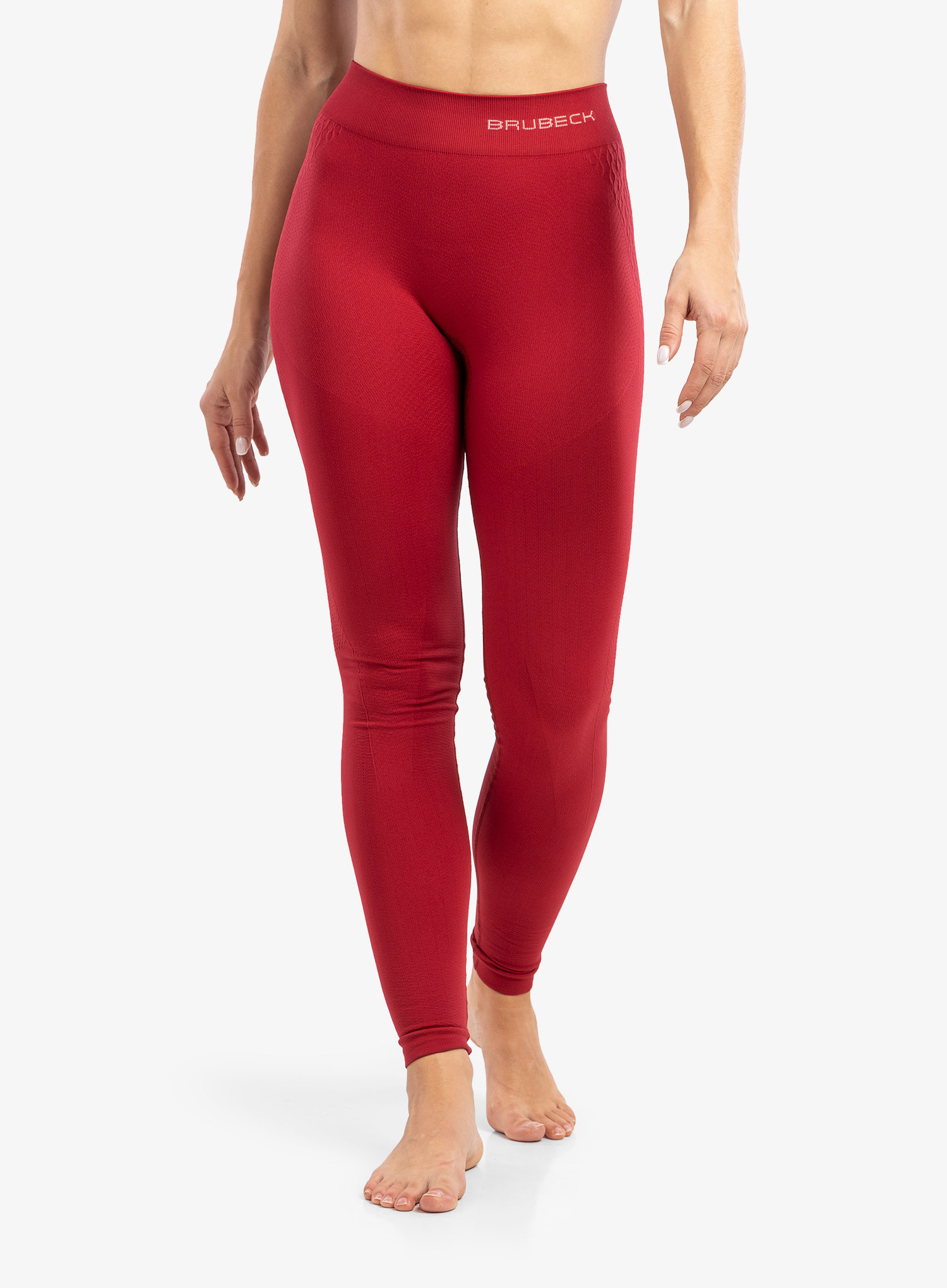 Женское теплое термобелье леггинсы Brubeck Extreme Thermo red